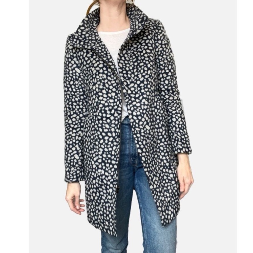 LOFT Monochrome Patterned Teddy Jacket